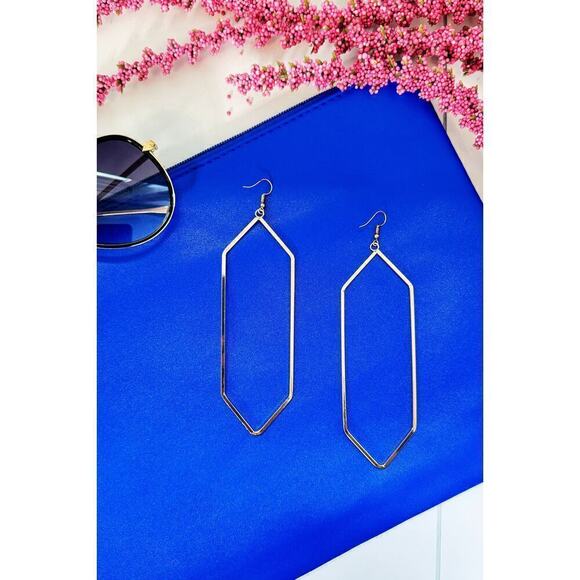 Bold Gold Statement Earrings - Picture 3 of 3